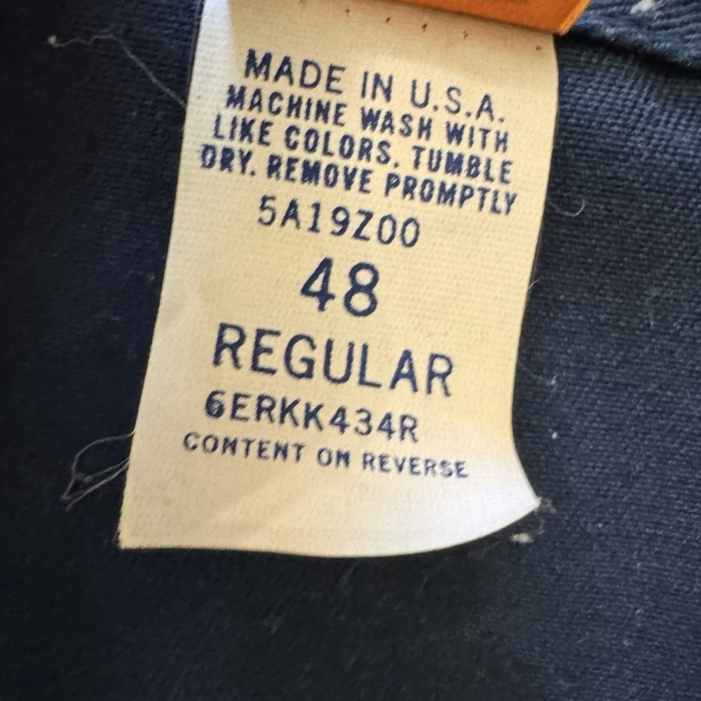 Big Ben Wrangler Navy Blue Coveralls Men's Sz 48R USA Workwear Mechanic